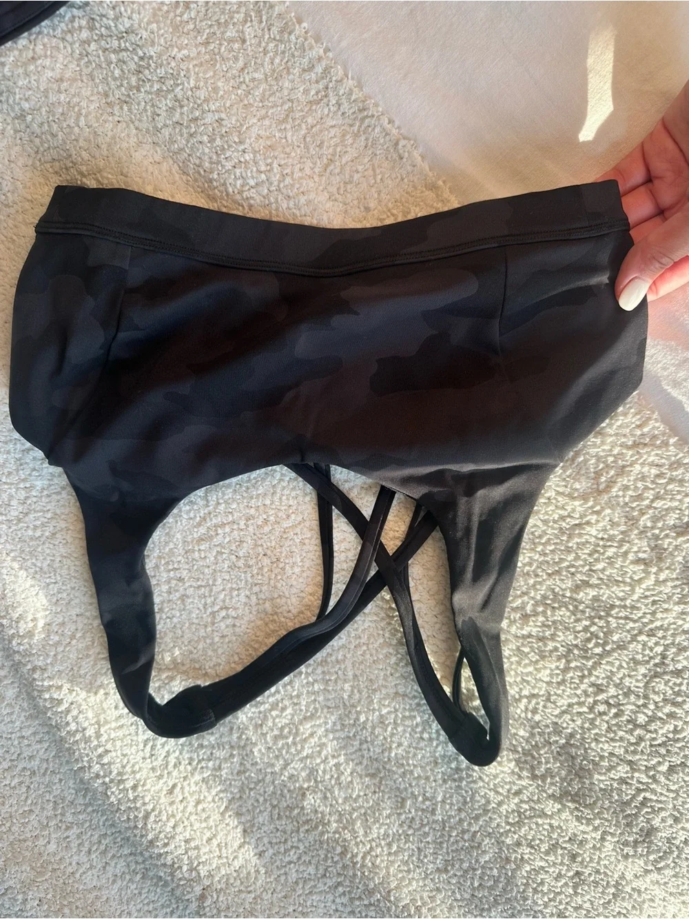 lululemon athletica Black Camo energy Sports Bra